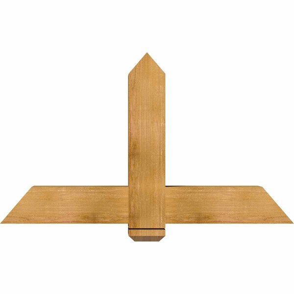 Ekena Millwork Eugene Rough Sawn Timber Gable Bracket, Western Red Cedar, 48"W x 28"H x 6"D x 6"F, 14/12 Pitch GBW048X28X0606EUG00RWR - main